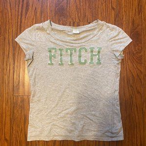 Women's Grey and Green T-shirt